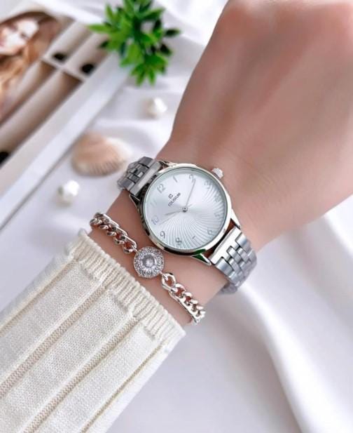 Special Design Vintage Series Women's Wristwatch + Bracelet Gift, Woman Wrist Watch, Gold Colour Watch, White Dial Watch, Mother's Day Gift