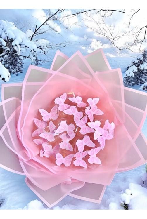 Illuminated Led Butterfly Bouquet Large Size A Quality Butterfly Bouquet Artificial Flower Lasting Gift 35cm