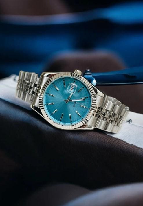 Stylish Silver Color Watch, All Stainless Steel, Watch for Men, Gift for Him, White Dial with Date, Father's Day Gift
