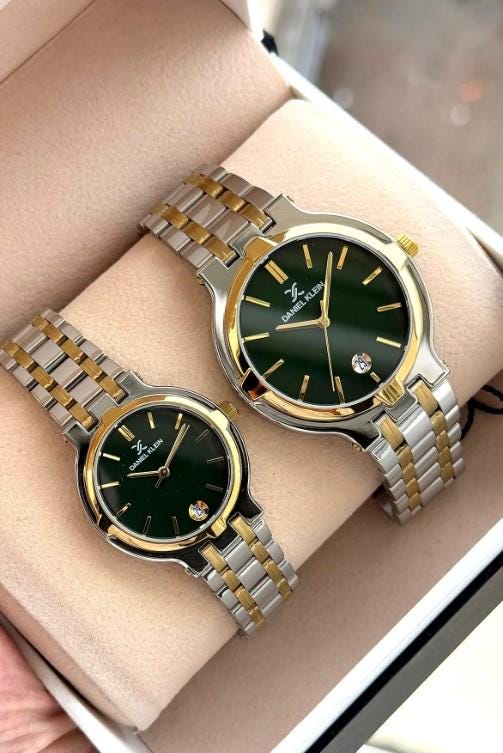 Luxury Steel Waterproof 2 Years Warranty Gold Silver Color Lover Couple Watch