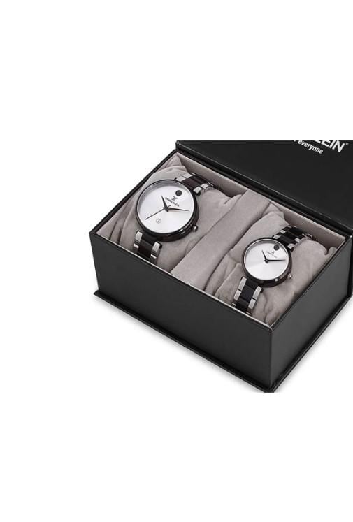 Valentine's Day Couple Watch Sets with Steel Cord, Steel Case and Bracelet Gift in a Special Box