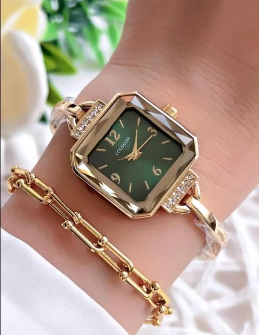 Square Stone Design Silver Women's Wristwatch,Silver Colour,Present for Her, Vintage Design, Adjustable Band, Stylish, Valentine's Day Gift