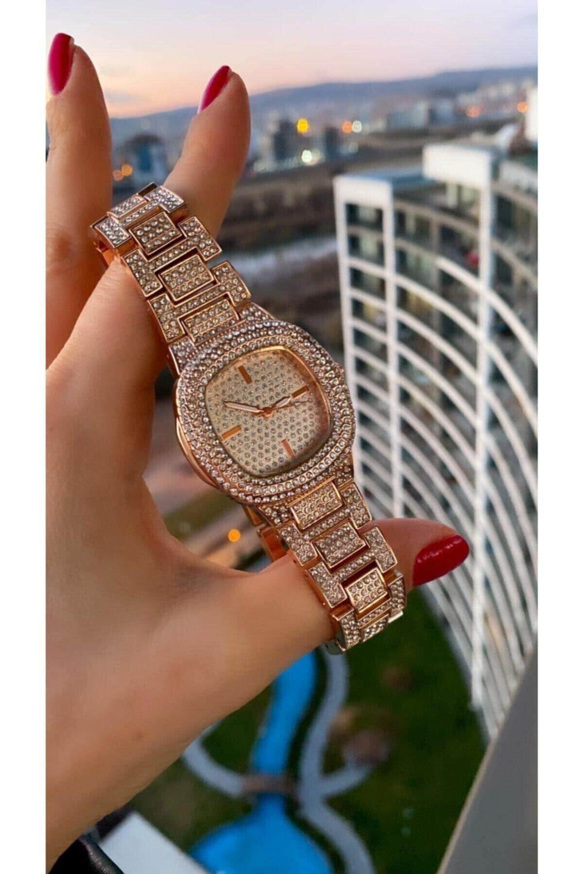 Stone Women's Wrist Watch Young Girls Wrist Watches, Silver Color, Gold Color Women's Watch, Easy to Use, White Design Dial, Elegant Design