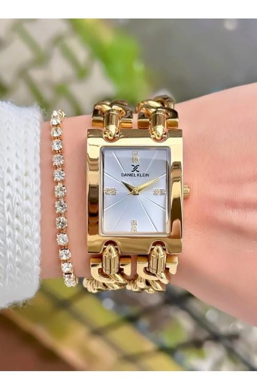 Double Chain Women's Watch, Square Retro Women's Watch, Silver Color, Gold Color Women's Watch, Luminous Indexes