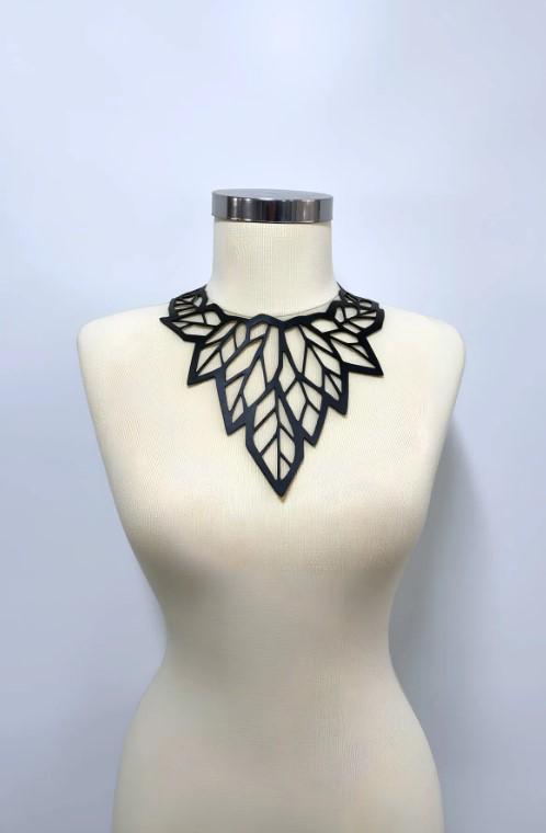 Stylish Leather Choker Laser Cut Leather Choker, Leather Necklace
