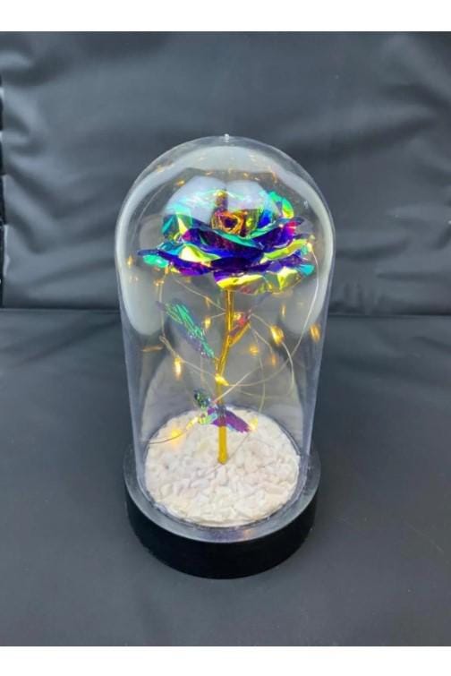 Eternity Rose Gift, Eternity Rose, Home Decoration Unfading Rose, Romantic Gift for Lover | Mother's Day Gift | LED Light Glass Dome Rose