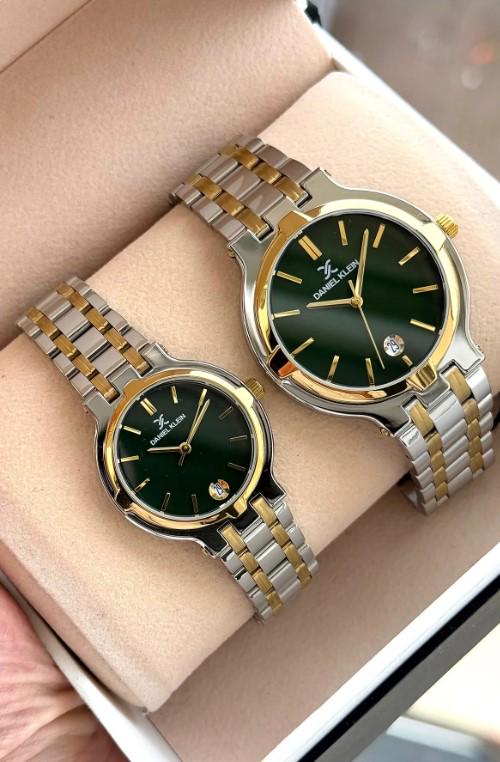 Luxury Steel Waterproof 2 Years Warranty Gold Silver Color Lover Couple Watch