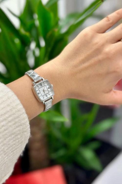 Modern Steel Women Watch with Italian Charm Attachable Strap
