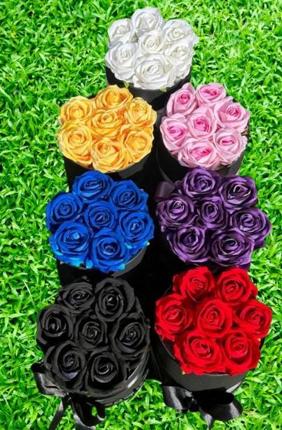 Best Handmade Rose Gift Box, Special Occasion Flower Basket, Perfect Birthday Gift for Girlfriend, Lover Romantic Red Rose Gift Box
