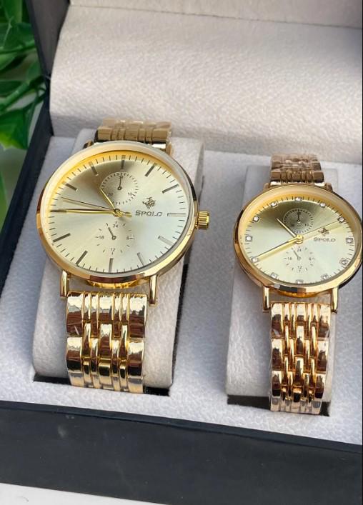Women's Men's Wristwatch Lover's Watch Couple's Watch Men's Watch Set Valentine's Day GiftGold Color, Gift for Women, Vintage Design