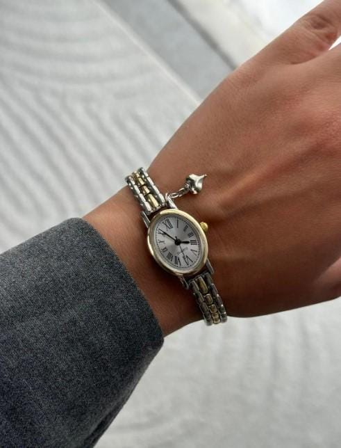 Bonnie Heart Charm Minimal Women's Wristwatch, Vintage Design, Adjustable Band, White Dial, Valentine's Day Gift, Cool, Roman Numeral Watch