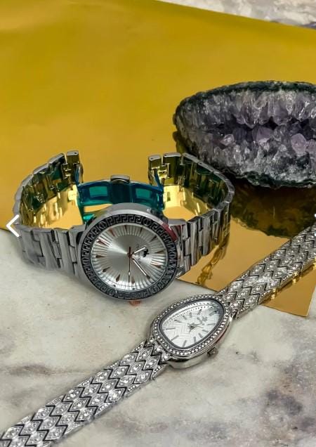 Women's Men's Wristwatch Lover's Watch Couple's Watch Men's Watch Set Valentine's Day GiftGold Color, Gift for Women, Vintage Design