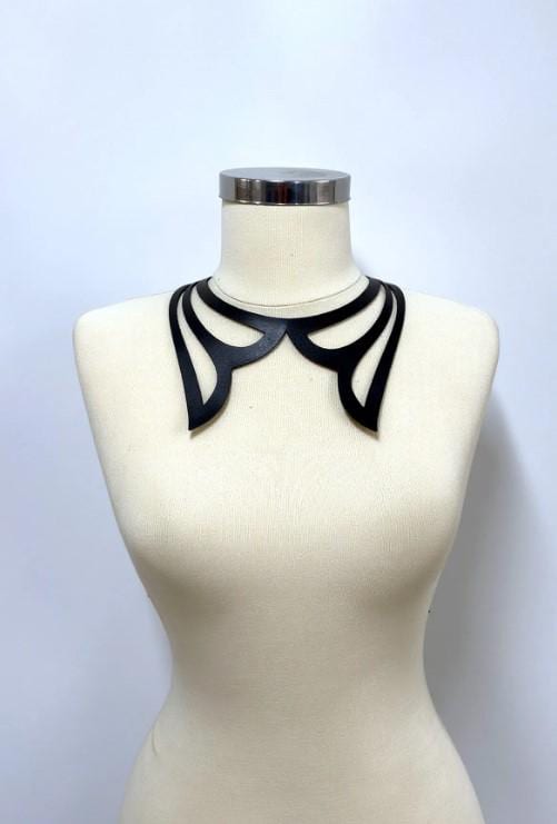 Stylish Leather Choker Laser Cut Leather Choker, Leather Necklace