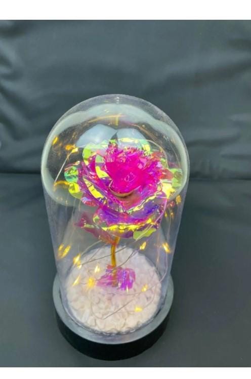 Eternity Rose Gift, Eternity Rose, Home Decoration Unfading Rose, Romantic Gift for Lover | Mother's Day Gift | LED Light Glass Dome Rose