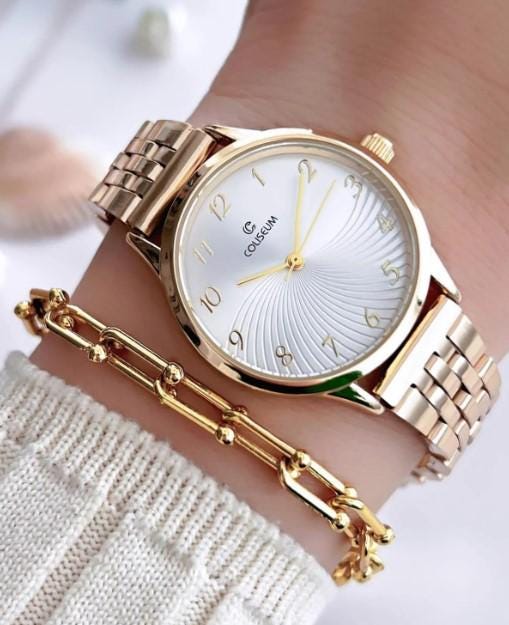 Special Design Vintage Series Women's Wristwatch + Bracelet Gift, Woman Wrist Watch, Gold Colour Watch, White Dial Watch, Mother's Day Gift