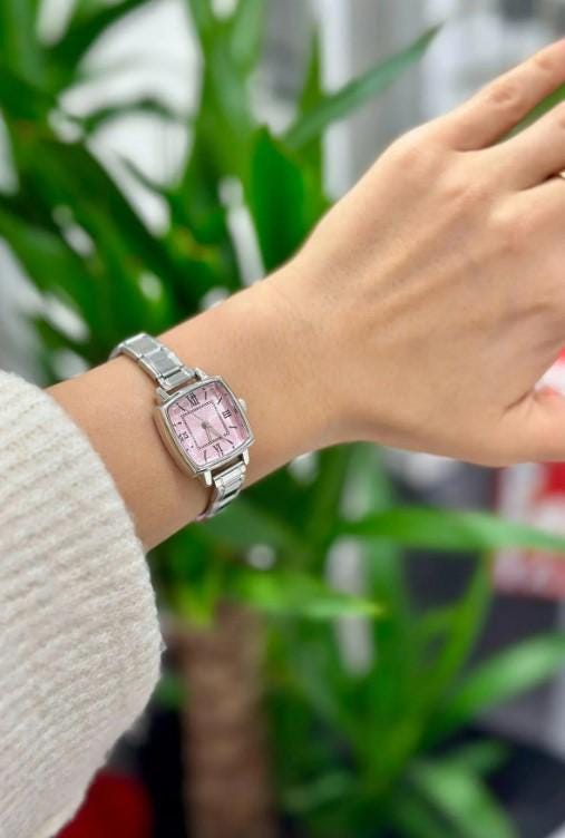 Modern Steel Women Watch with Italian Charm Attachable Strap